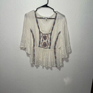 Shyanne Cream Embroidered Blouse